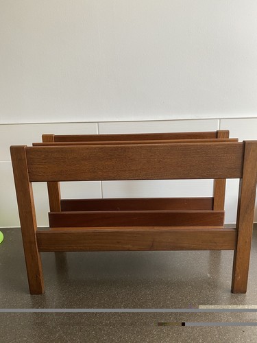 Teak magazine rack mid - magazine, century
