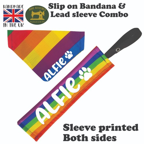 Rainbow pride dog - bandana, slip