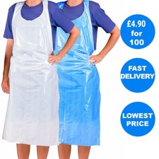 Disposable Plastic Aprons Blue