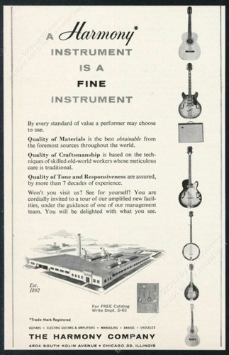 1963 harmony guitar electric - harmony,