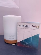 Asakuki Premium Quality Essential Oil Diffuser. Light Wood, Mood Lighting.