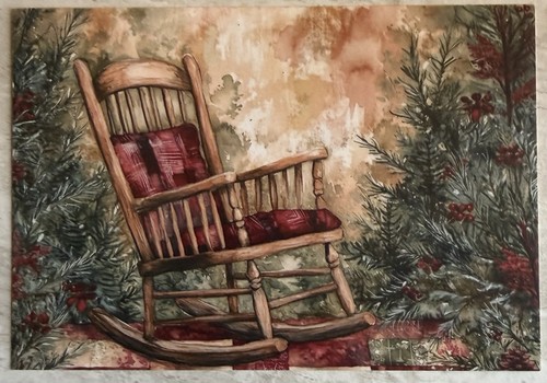 Wooden rocking chair red - rocking,