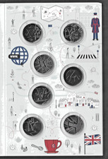 7 x BRITISH 2018 ALPHABET 10P