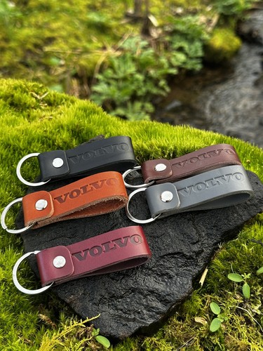 Volvo leather keyring - leather, –