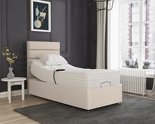 3ft Single Panel Electric Adjustable Beds Mobility Velvet + Optional Mattress