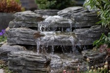 Garden pond waterfall Various Rock effects Slate waterfall Garden pond waterfall