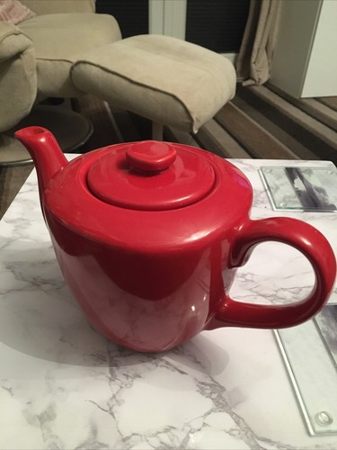 Vintage red tea pot - vintage,
