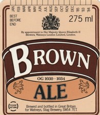 BEER BOTTLE LABEL - WATNEY'S BREWERY - PALE ALE (C)