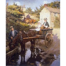 The Drinking Trough - S A Forbes Medici Print