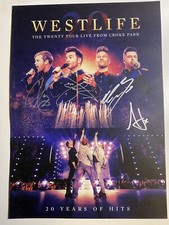 WESTLIFE - THE TWENTY TOUR LIVE FROM CROKE PARK PRINT/LITHO SIGNED AUTOGRAPHED