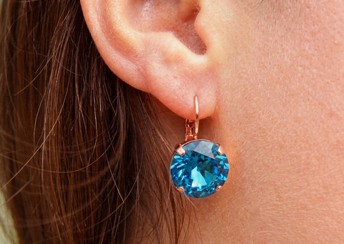 Aquamarine blue rivoli crystal - aquamarine,