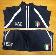 Boy's/Man's Emporio Armani Italy Tracksuit Zip Top & Joggers Navy MEDIUM SMALL