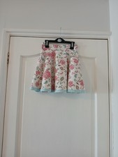 Girls White Floral Skirt From