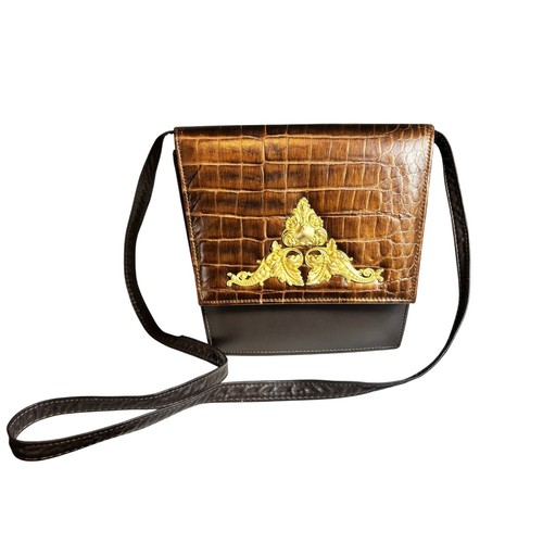 Vtg paris handbag dark brown - vtg,