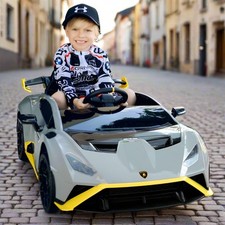 24v Children Ride on Car With Remote Lamborghini Huracan STO Drift Function GREY