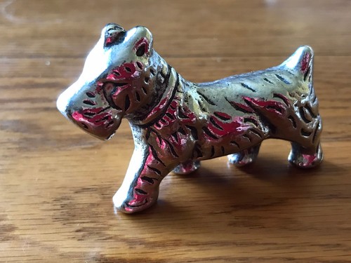 Vintage solid metal scottie - vintage,