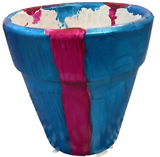 hand painted terracotta plant