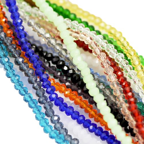3mm faceted rondelle crystal - 3mm,