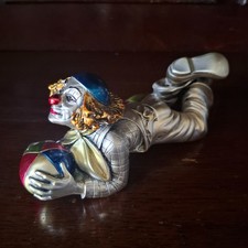 MIDA Italy Handcrafted Clown Figurine with Beach Ball Silver Plated?