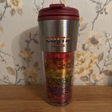 Costa Coffee Rainbow Glitter Pride Travel Mug 2020 Limited Edition 16oz 8” Tall