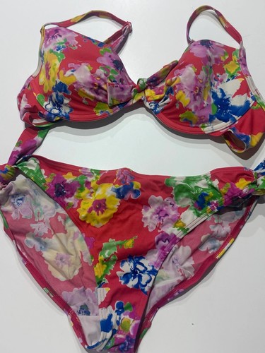 Orange floral bikini
