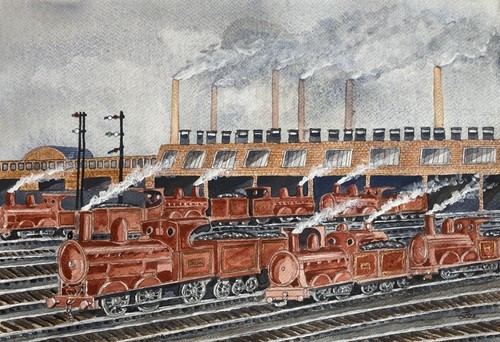 Painting dallam engine - painting,