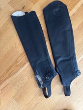 Dublin Black Leather Half Chaps. Worn twice. XST