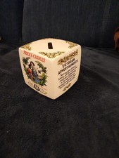 Ceramic Moneybox with Victorian Advertisements Vintage Retro