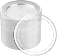 100PCS Clear Plastic Plates