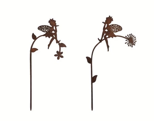 Set two rusty metal fairy - two,