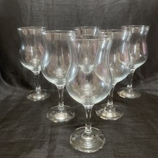 Set Of 6 Hurricane  Long Stem Cocktail Drinks Bar Entertain Glassware 