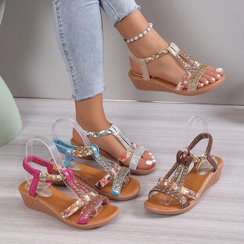 Womens comfy strappy sandals - womens,