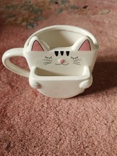 Cat design mug with biscuit - mug,