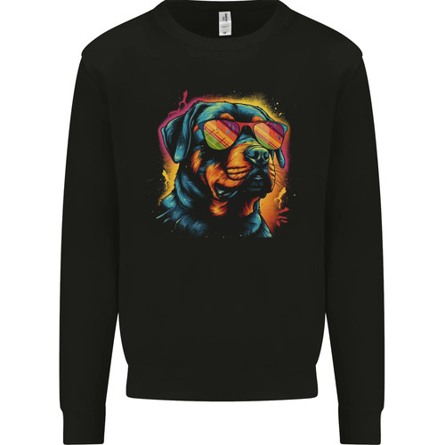 Retrowave rottweiler dog mens - rottweiler,