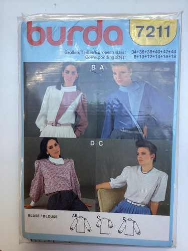 Vintage 1980s burda 7211 - vintage,