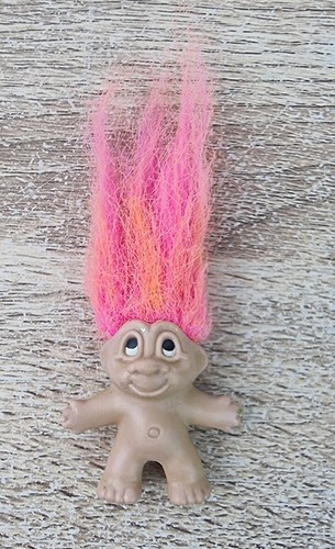 Vintage troll pencil topper - troll,