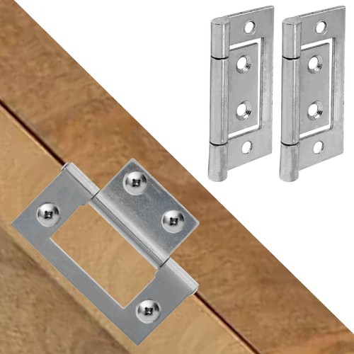Small 40mm flush hinge - flush, pair