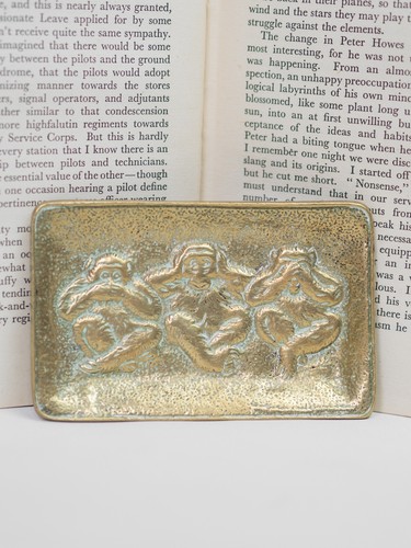 Wise monkeys small brass - 3,