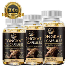 Male Enhancement 120 Capsules TongkatExtract 200:1 Natural Testosterone Booster 