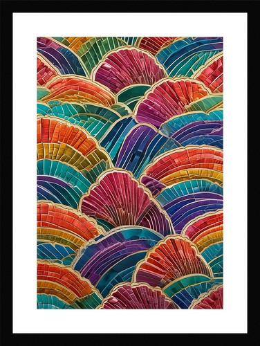 Serene art deco - serene, framed