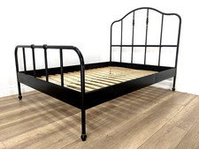DOUBLE BED FRAME Black Metal