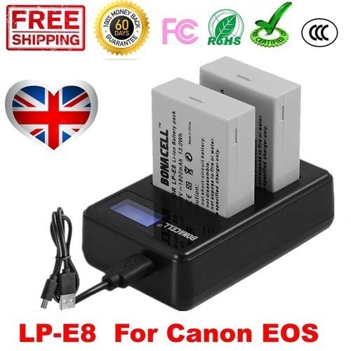 2pcs for canon battery - for,