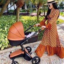  Stylish Mima Xari Stroller/Pram in Tasteful Caramel. Immaculate. 7 item Bundle 