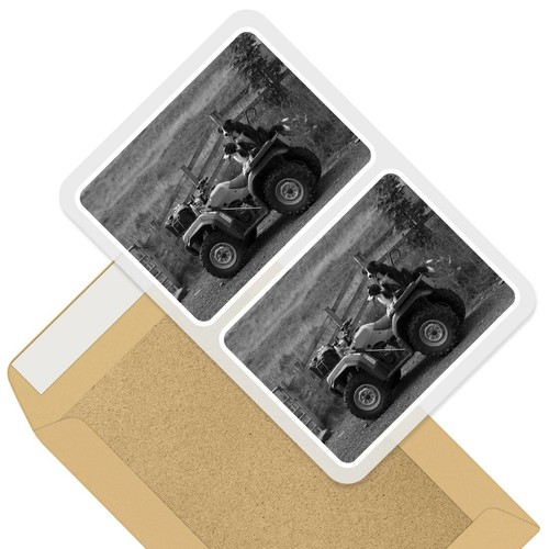 Rectangle stickers 10cm bw - 2,