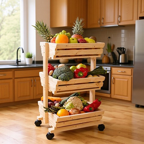 Tier wooden fruit vegetable - fruit,