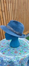 Fur Felt Leather Band Grey Fedora 60cm.  perfect for Autumn!