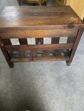 2  Bedroom/Occasional Tables Dark Brown With One Drawer And Lower shelf