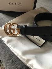 black ladies GUCCI leather belt