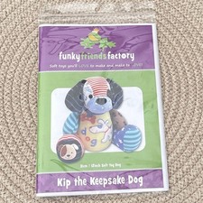 Soft Toy Sewing Pattern by Funky Friends Factory, Kip the Keepsake Dog