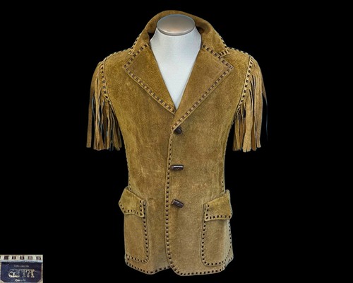 1970s fringe suede western - 1970s,